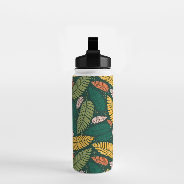 Tropical palm leaves pattern Water Bottle Gallery Image 2