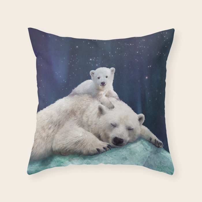 Polar Bears Throw Pillow Gallery Image 6