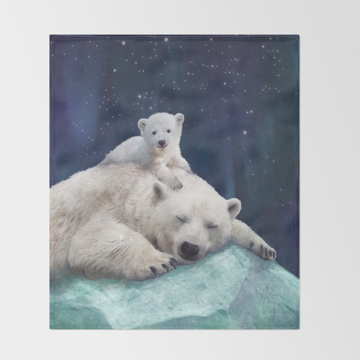 Polar Bears Throw Blanket Gallery Image 2