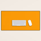Cheerful Orange Yellow Marigold Solid Colour Desk Mat Gallery Image 1