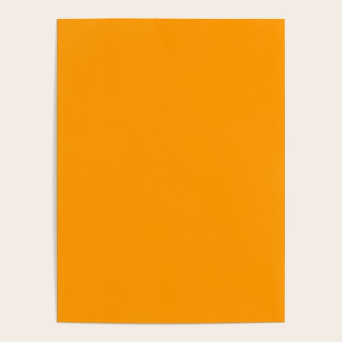 Cheerful Orange Yellow Marigold Solid Colour Poster Gallery Image 1