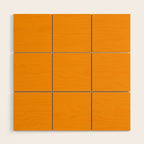 Cheerful Orange Yellow Marigold Solid Colour Wood Wall Art Gallery Image 1