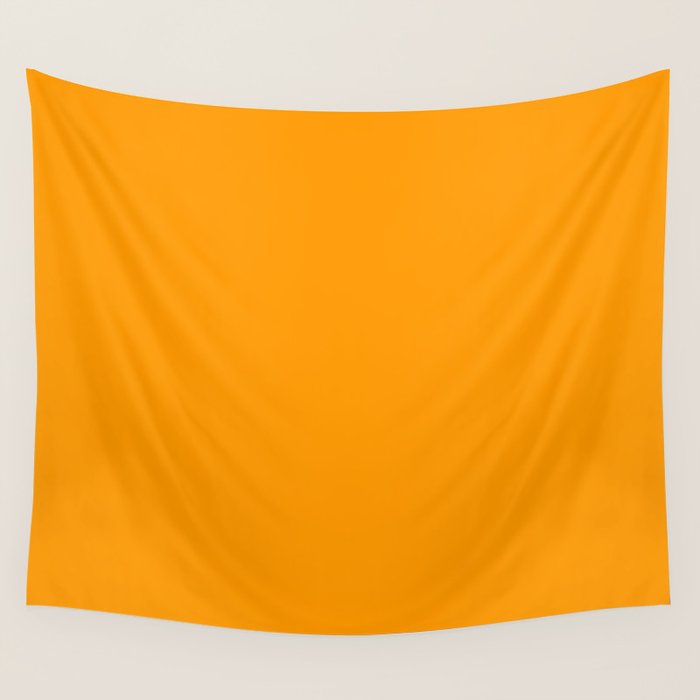 Cheerful Orange Yellow Marigold Solid Colour Wall Tapestry Gallery Image 4