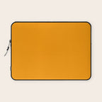 Cheerful Orange Yellow Marigold Solid Colour Laptop Sleeve Gallery Image 1