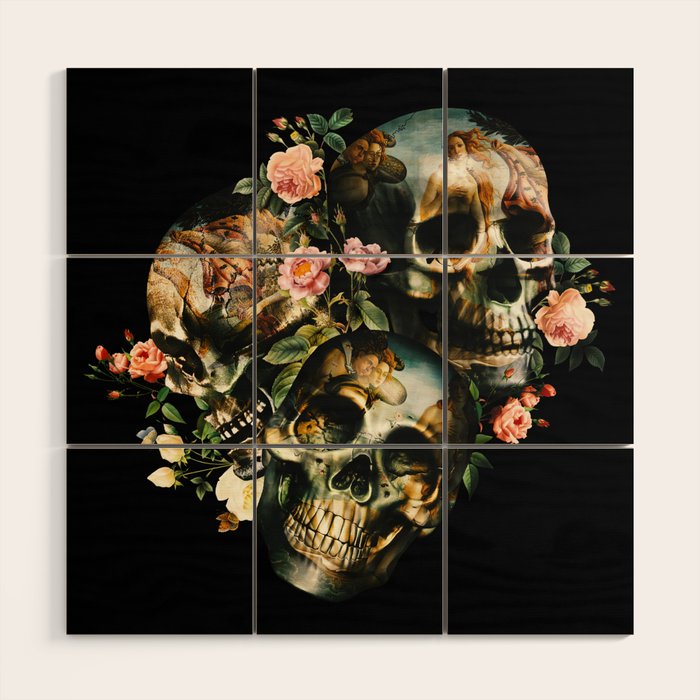 Skull & Venus Wood Wall Art Gallery Image 1
