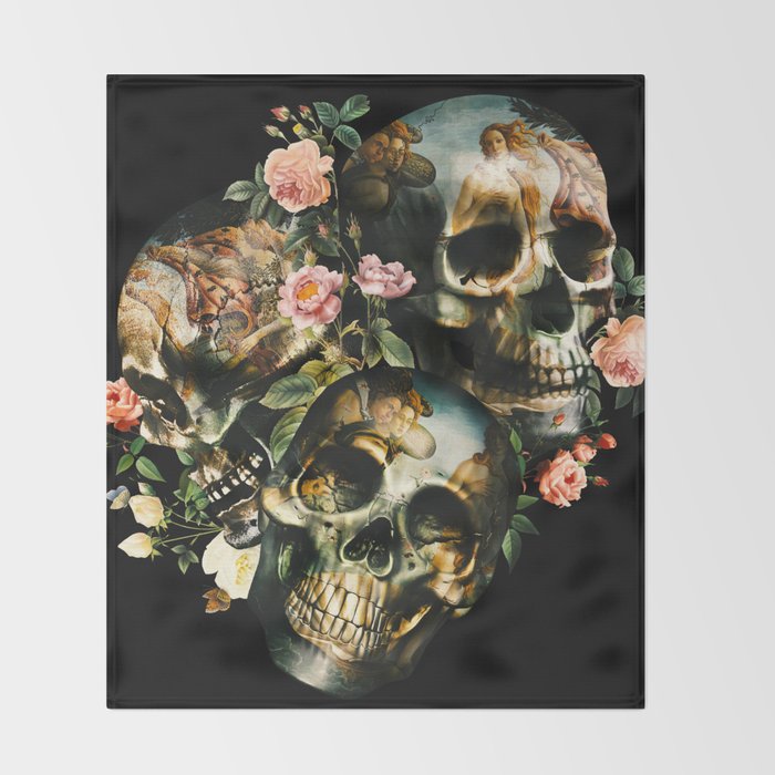 Skull & Venus Throw Blanket Gallery Image 2