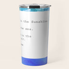 Live in the Sunshine - nature environment quote watercolor abstract Travel Mug Gallery Image 1