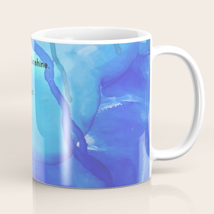 Live in the Sunshine - nature environment quote watercolor abstract Coffee Mug Gallery Image 1