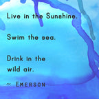Live in the Sunshine - nature environment quote watercolor abstract Coffee Mug Gallery Image 2