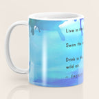 Live in the Sunshine - nature environment quote watercolor abstract Coffee Mug Gallery Image 3