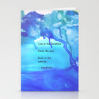 Live in the Sunshine - nature environment quote watercolor abstract Stationery Card Gallery Image 2