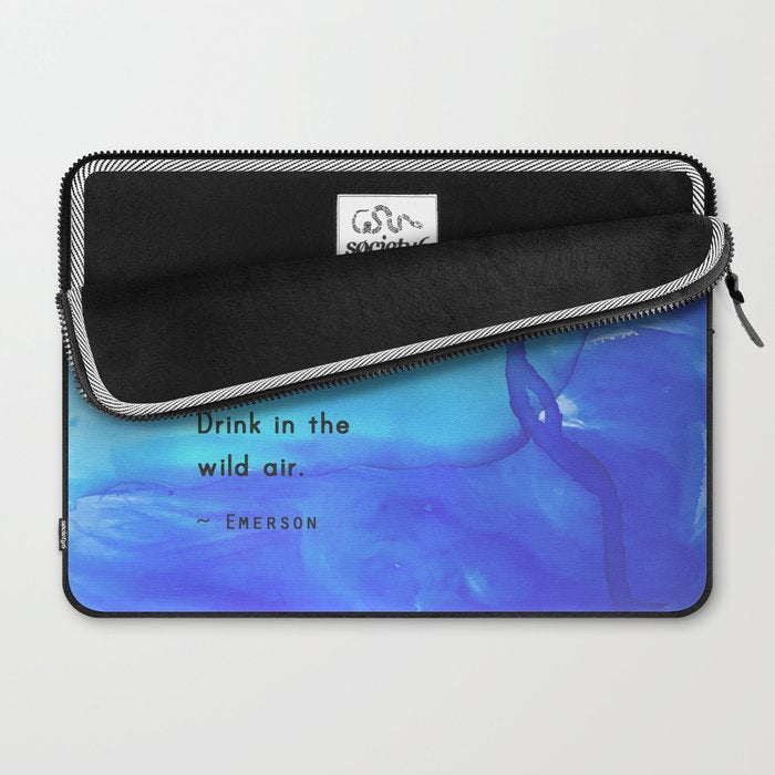 Live in the Sunshine - nature environment quote watercolor abstract Laptop Sleeve Gallery Image 2