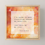 Make Everything Beautiful - inspirational quote on watercolor abstract Mini Art Print Gallery Image 1