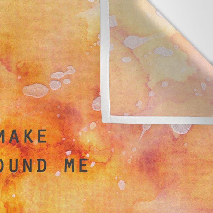 Make Everything Beautiful - inspirational quote on watercolor abstract Wall Tapestry Gallery Image 3