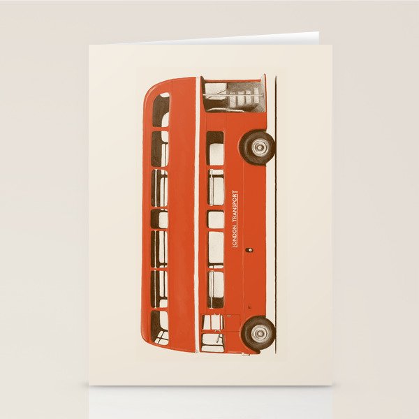 Double-Decker London Bus Stationery Card Gallery Image 1