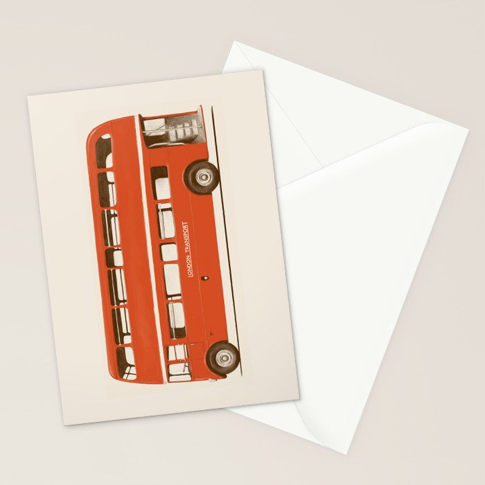 Double-Decker London Bus Stationery Card Gallery Image 2