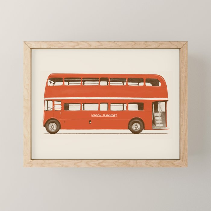 Double-Decker London Bus Mini Art Print Gallery Image 1