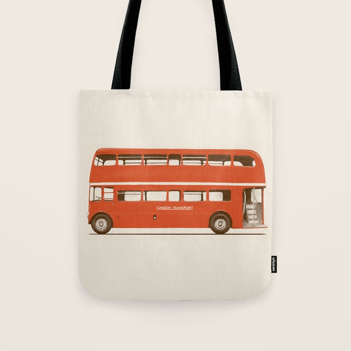 Double-Decker London Bus Tote Bag Gallery Image 1