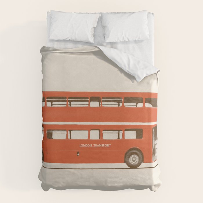 Double-Decker London Bus Duvet Cover Gallery Image 6