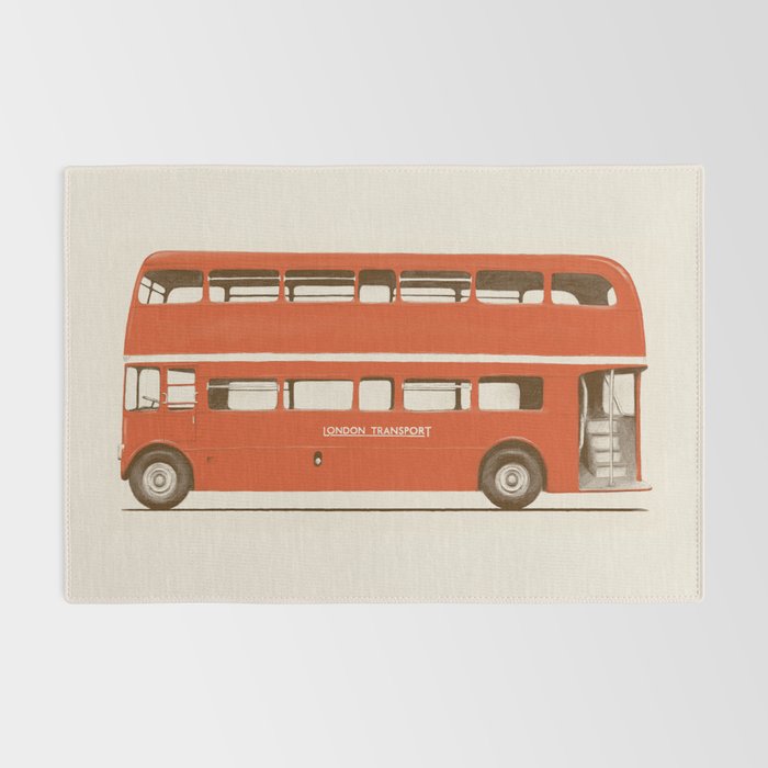 Double-Decker London Bus Rug Gallery Image 2