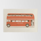 Double-Decker London Bus Rug Gallery Image 2