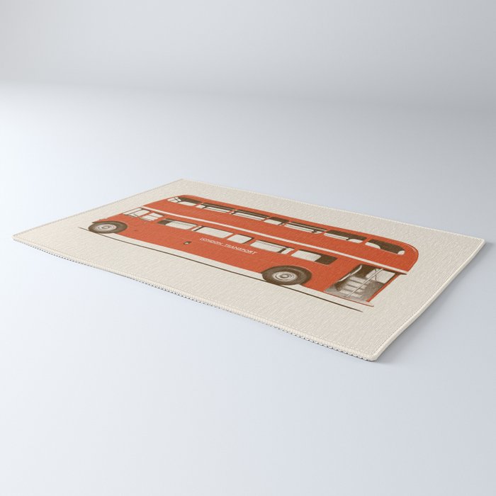 Double-Decker London Bus Rug Gallery Image 3