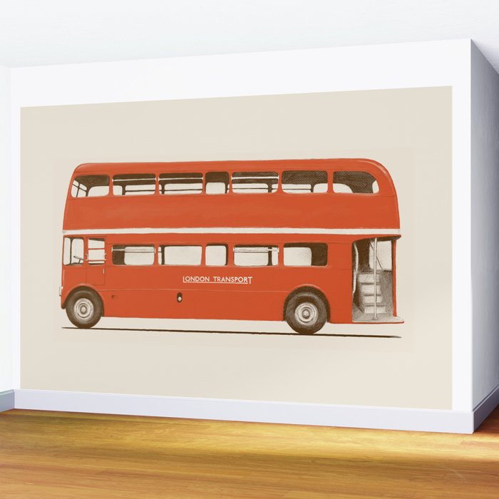 Double-Decker London Bus Wall Mural Gallery Image 2