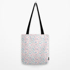 Tossed Ditsy Florals - Lilac Blue Tote Bag Gallery Image 2