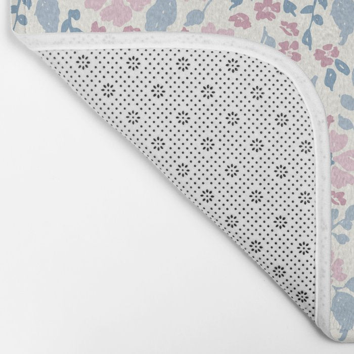 Tossed Ditsy Florals - Lilac Blue Bath Mat Gallery Image 2