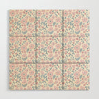 Tossed Ditsy Florals - Lilac Blue Wood Wall Art Gallery Image 1