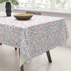Tossed Ditsy Florals - Lilac Blue Tablecloth Gallery Image 3