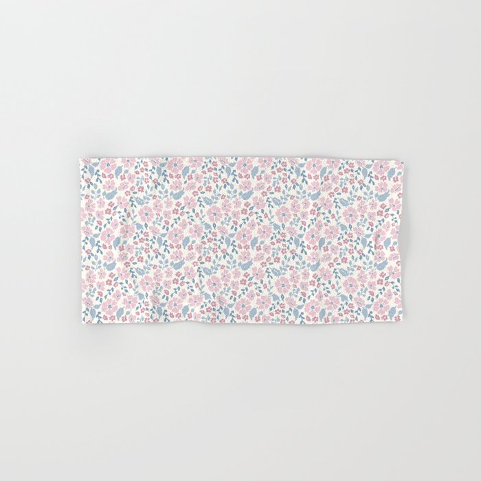 Tossed Ditsy Florals - Lilac Blue Bath Towel Gallery Image 1