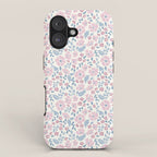 Tossed Ditsy Florals - Lilac Blue iPhone Case Gallery Image 1