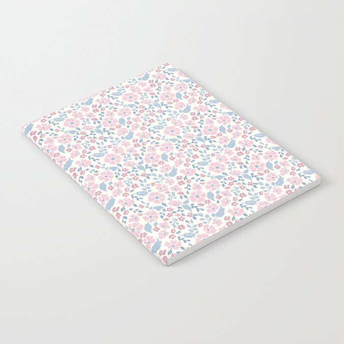 Tossed Ditsy Florals - Lilac Blue Notebook Gallery Image 2