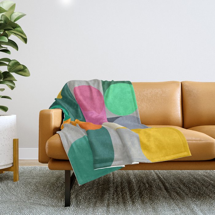 Modern Geometric 85A Throw Blanket Gallery Image 1