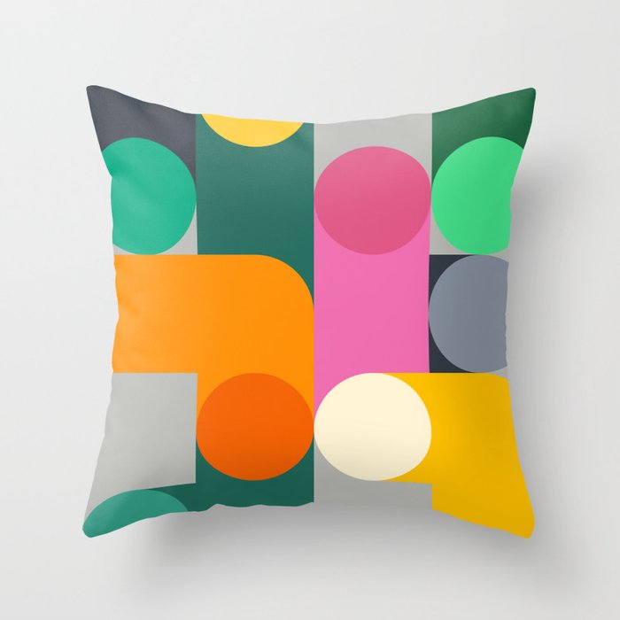 Modern Geometric 85A Throw Pillow Gallery Image 1