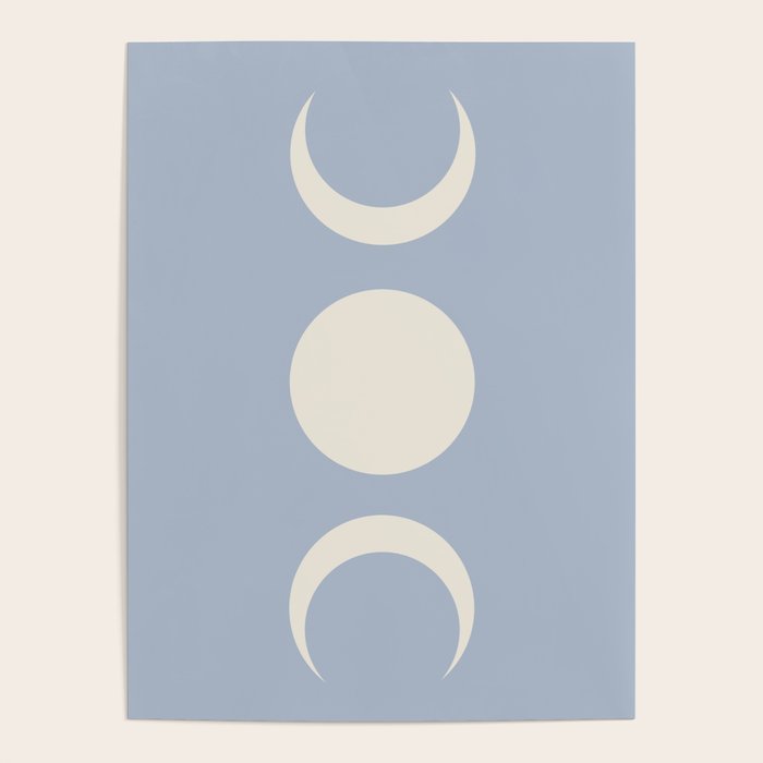 Moon Minimalism - Blue Poster Gallery Image 4