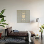 Moon Minimalism - Blue Wood Wall Art Gallery Image 2