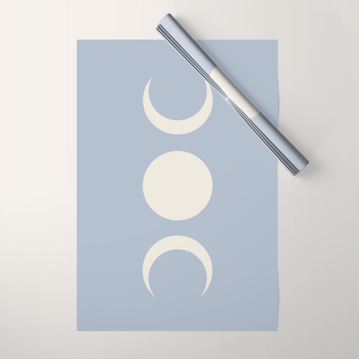 Moon Minimalism - Blue Wrapping Paper Gallery Image 1