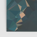 Gold Teal Abstract Low Poly Geometric Triangles Poster Gallery Image 3