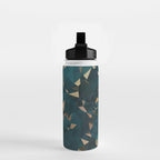 Gold Teal Abstract Low Poly Geometric Triangles Water Bottle Gallery Image 2