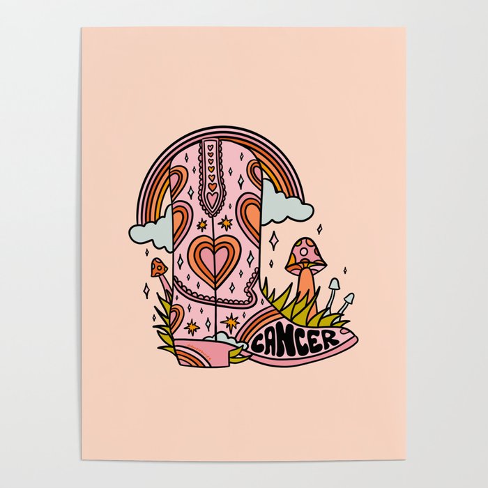 Cancer Cowboy Boot Poster Gallery Image 4