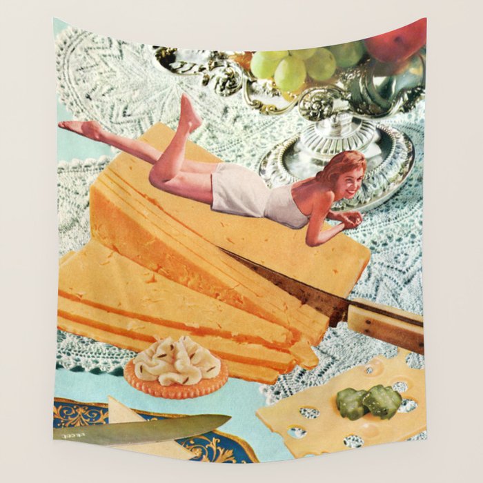 Money Can't Buy You Happiness, But It Can Buy You Cheese Wall Tapestry Gallery Image 1