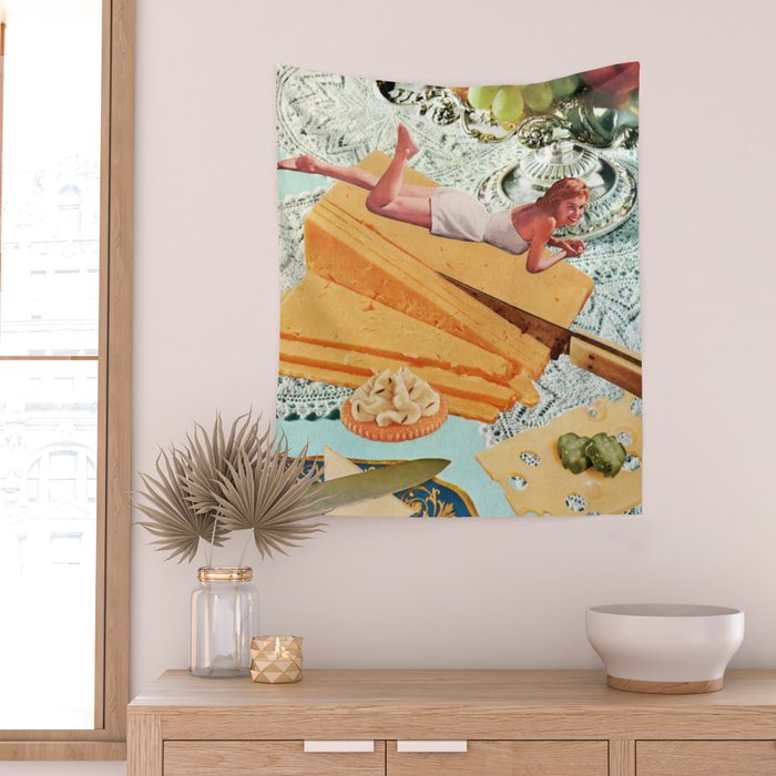 Money Can't Buy You Happiness, But It Can Buy You Cheese Wall Tapestry Gallery Image 2