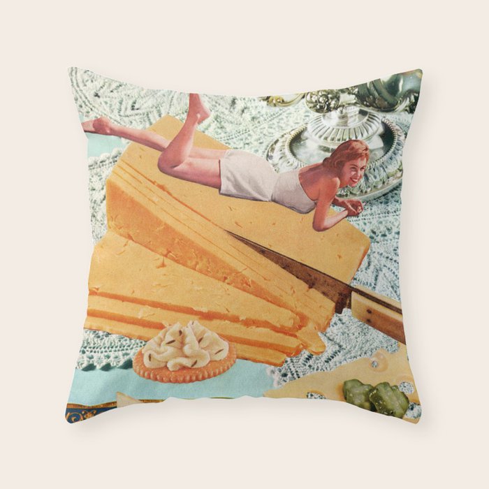 Money Can't Buy You Happiness, But It Can Buy You Cheese Throw Pillow Gallery Image 1