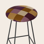 Bold Autumn Checks Pattern - Large XII Stool Gallery Image 2