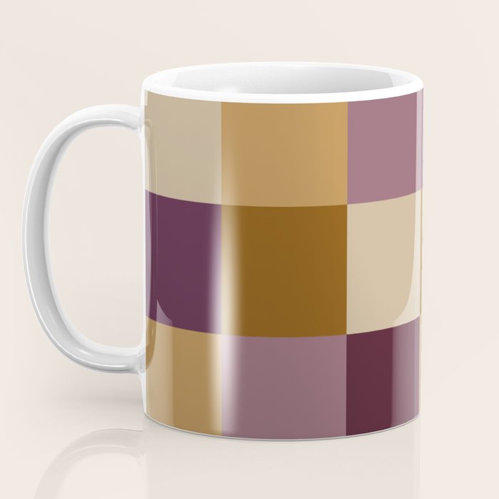 Bold Autumn Checks Pattern - Large XII Coffee Mug Gallery Image 3