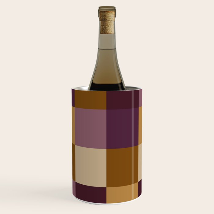 Bold Autumn Checks Pattern - Large XII Wine Chiller Gallery Image 1