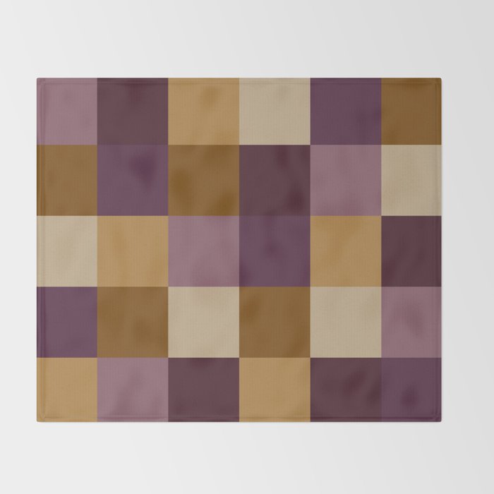 Bold Autumn Checks Pattern - Large XII Throw Blanket Gallery Image 2