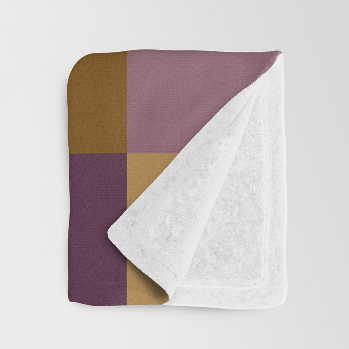 Bold Autumn Checks Pattern - Large XII Throw Blanket Gallery Image 3